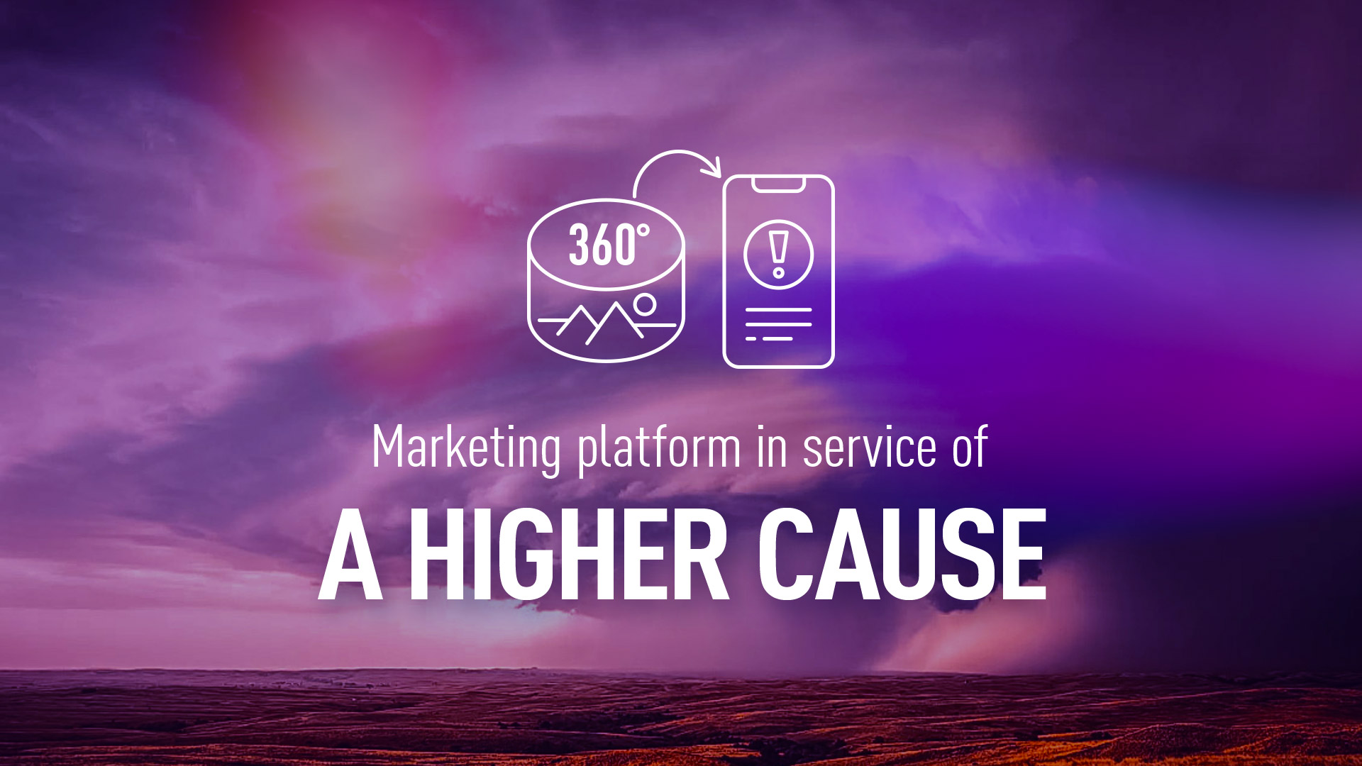 Real-time marketing platform in a service of a higher cause